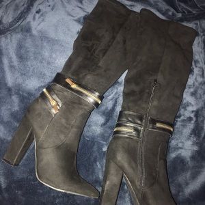 Black over the knee boots!